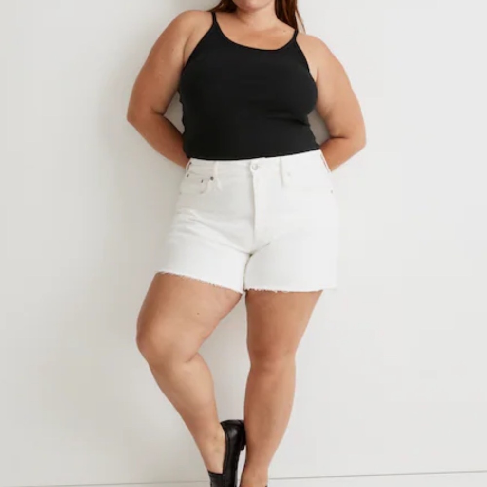 Madewell White Relaxed Denim Shorts Size 31 NWT - Picture 1 of 3